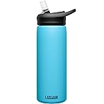 CamelBak Eddy+ Insulated Stainless Steel Bite Valve Straw Water Bottle Nordic Blue, 20oz