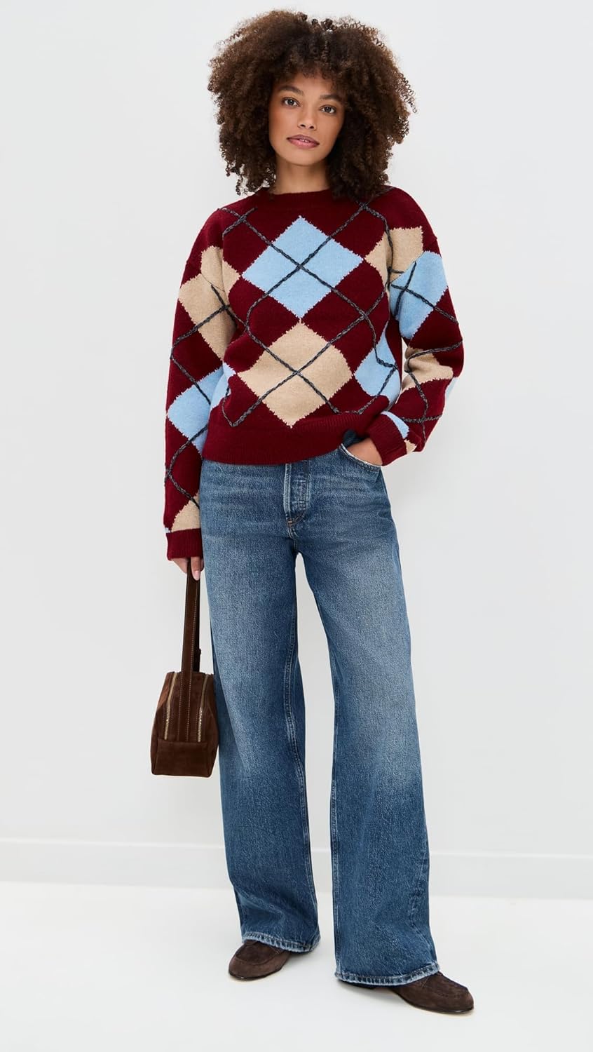 English Factory Women's Argyle Sweater - Image 3