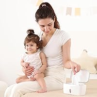 Vista 5 de Wipes Dispenser with Weighted Plate, X2 PRO, Seposeve Perfect Pull Baby Wipe Holder, Refillable Wipe Container, Keeps Wipes Fresh, One-Handed