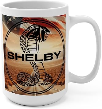Cobra Snake Ceramic Coffee Mug Cup American Flag - 15-Ounce - Glossy Finish - Officially Licensed Product - Great for Tea, Hot Chocolate, Soup, Stews, Beverages