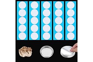 50-Pack Synthetic Adhesive Filter Discs for Mushroom Cultivation