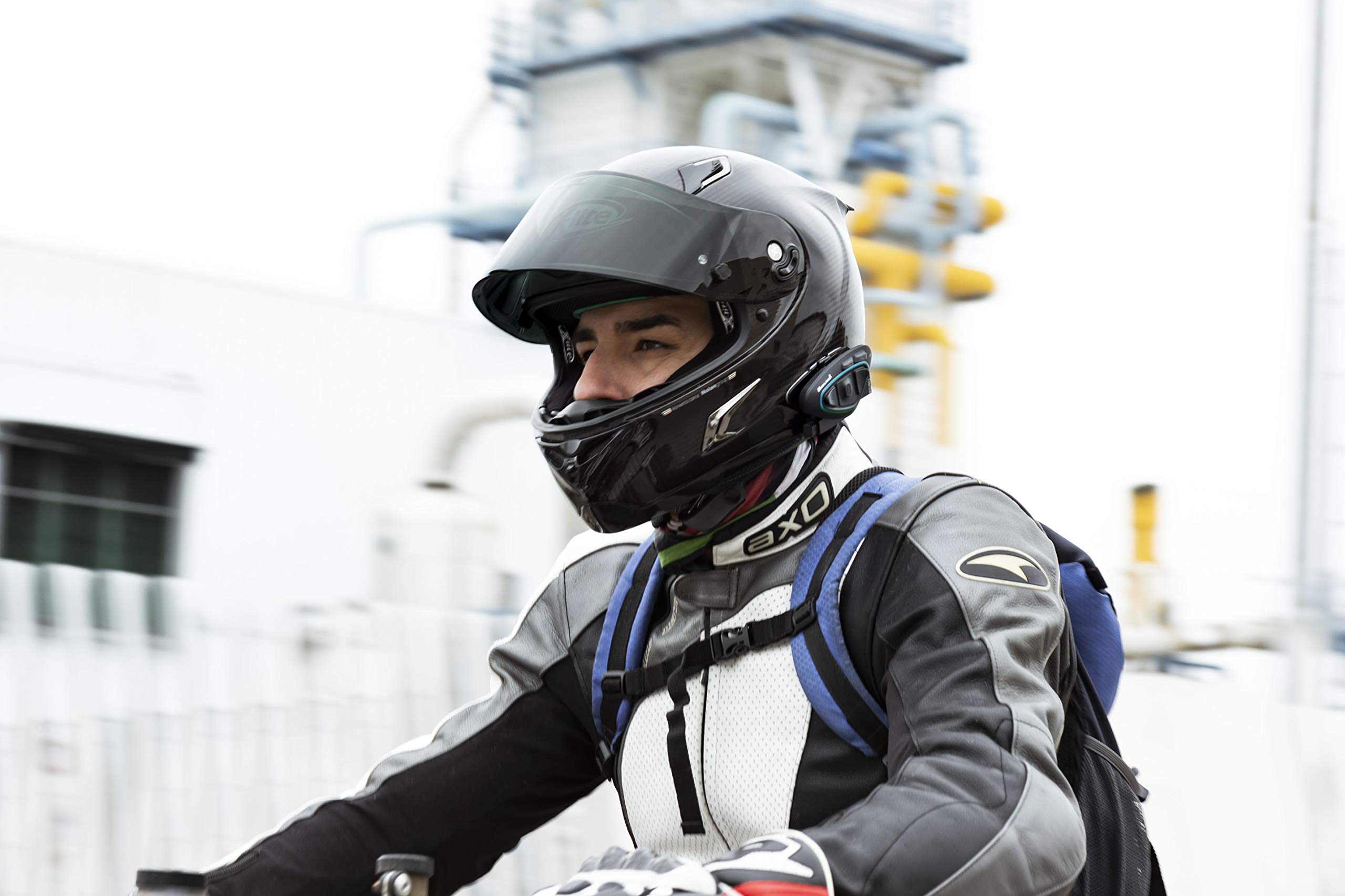 Midland BTX2 Pro S Single C1414.04, Single Bluetooth Motorcycle Intercom, IPX6 Waterproof Helmet Headset, Noise Cancelling, Up to 8 People, 23h Battery, Range 800 m