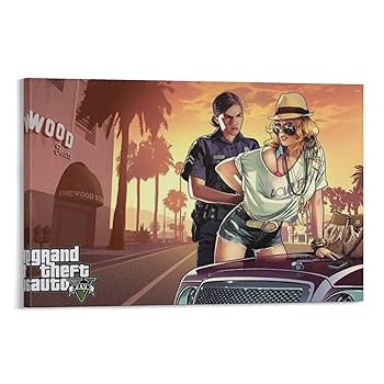 Amazon.co.jp: グランドセフトオートVゲームポスター クール