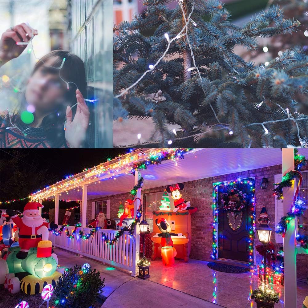 LYHOPE LED String Lights, 9 Modes 75ft 200 LED Cool White-Multi Color Changing Fairy String Lights, 29V UL Certified Decorative Lights with Timer & Remote for Outdoor, Indoor, Wedding, Party, Xmas
