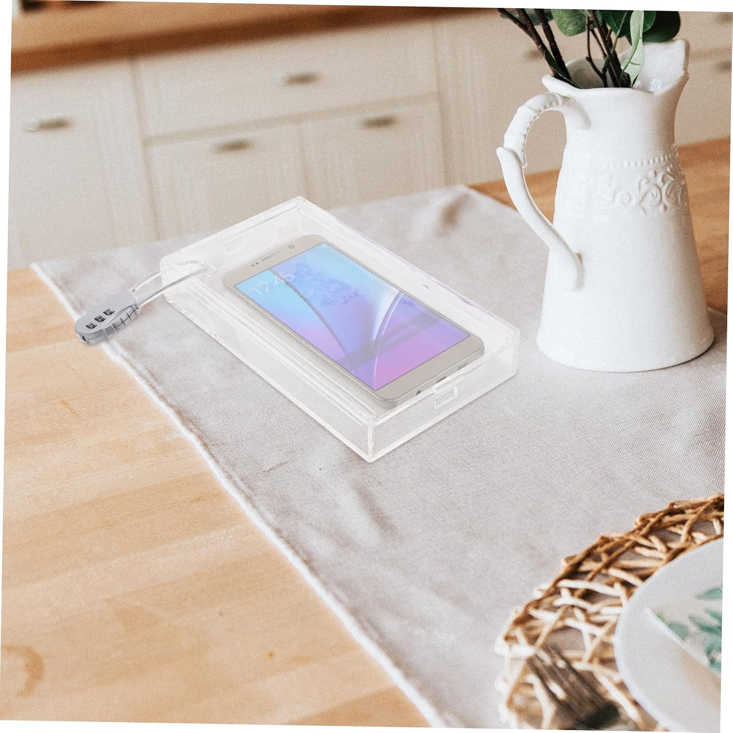 Convenient Cell Phone Jail Lock Box Acrylic Design for Students Employees Easy Locking Cell Phone Storage Promotes Focus Self-Control
