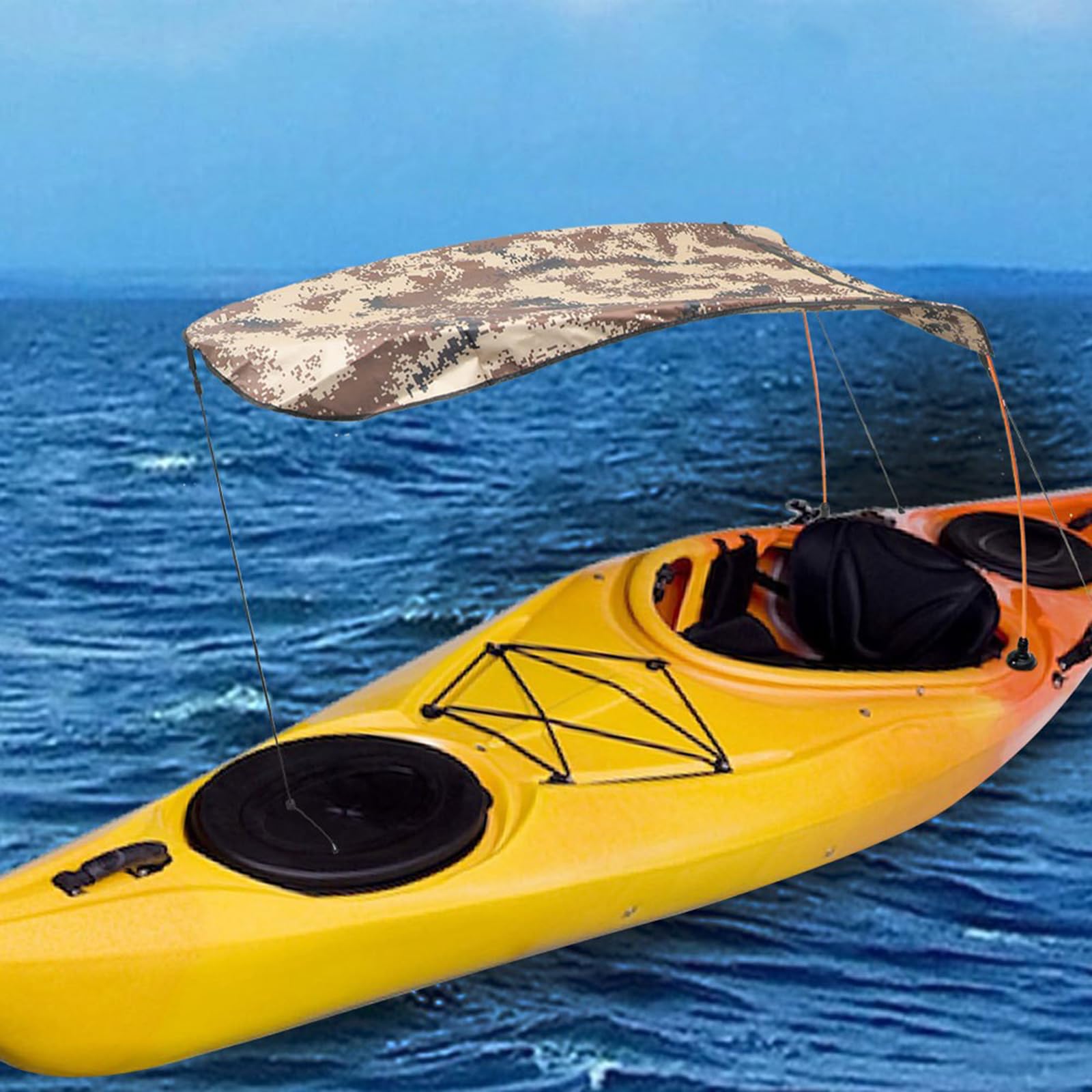 Parasole per attività ricreative in acqua, per aree di sedute in barca, copertura in tessuto per barca, pesca e kayak, uso portatile per barca, baldacchino, kayak, copertura solare per kayak, piccola