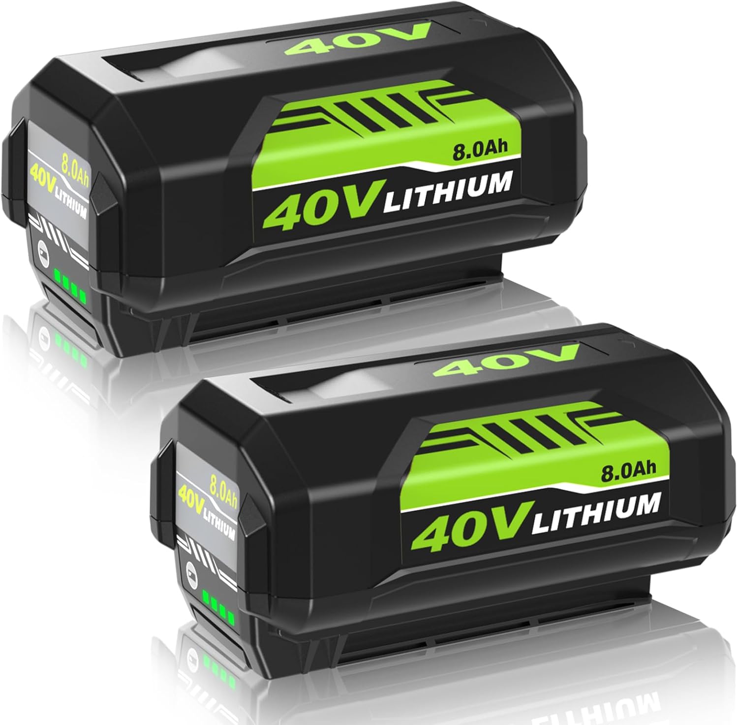 8000mAh High Capacity OP4026 Replacement Battery Compatible with Ryobi 40V Battery Lithium OP4050A OP40601 OP4040 OP4030 OP4050 OP40261 OP40201 OP40401 Cordless Tools with LED Indicator (2 PACK)