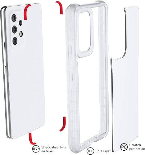 Miniatura 3 de Ghostek COVERT - Funda transparente para Galaxy A53 5G de alta calidad, absorbente de golpes, protección de lente de cámara y pantalla a prueba de