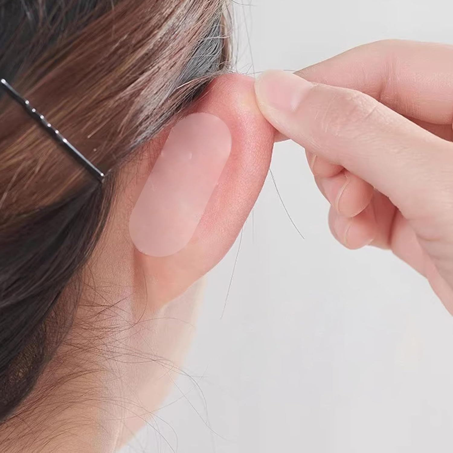 EXCEART Ear Support Stickers 60pcs Silicone Ear Brace for Earring Tape Cosmetics Safe Material