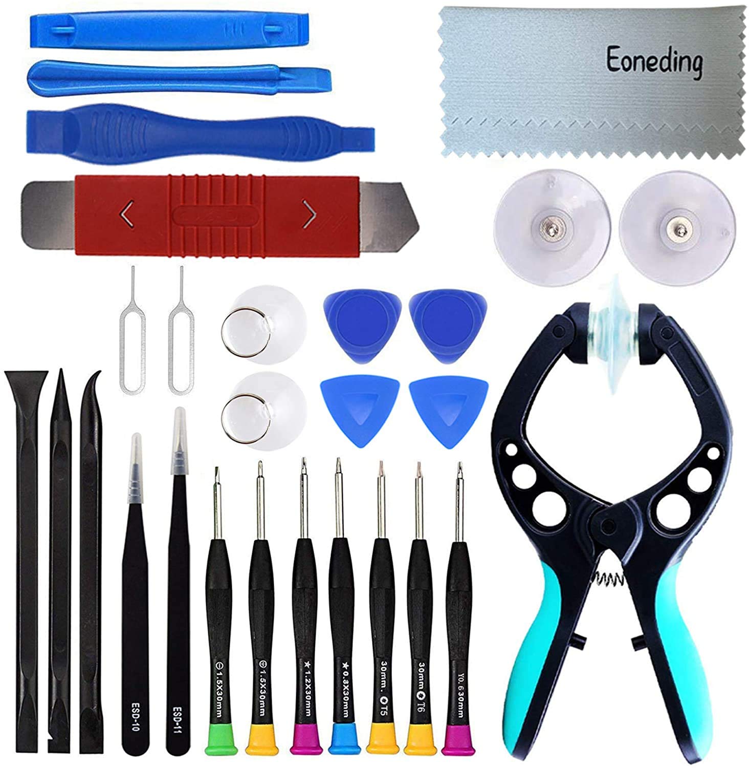 Eoneding ipad iPhone Phone Screen Opening Toolkit, Repair Kit,Compatible for iPhone, iPad, and Other Cellphone - 28Pcs