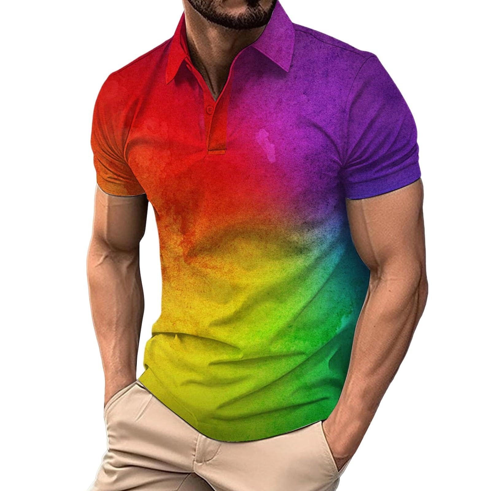 T-Shirt Blanc Homme Manches Courtes Imprimé Cartoon en Coton