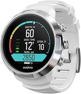 SUUNTO Dive D5 Montre de Plongée Numérique avec Écran Couleur, Étanche à 100 m, Ordinateur sous-Marine avec Fonctions de Réveil, Chronomètre, Météo, Boussole, 12H d'Autonomie en Mode Subaquatique