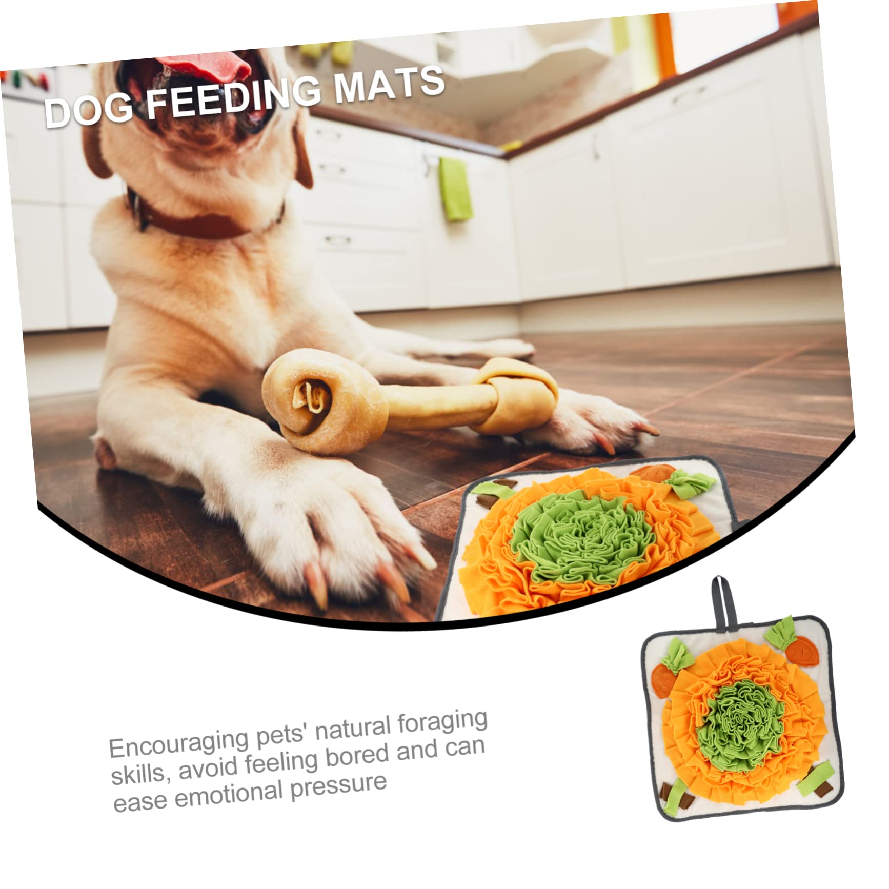 UKCOCO Tappeto per Cani Anti-sgocciolo Stimolazione Olfattiva, Tappetino per Alimentazione Lenta in Pile Polare, Gioco Interattivo per Animali Domestici