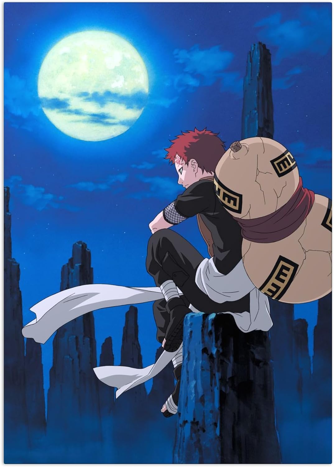 Displate Metal Poster NARUTO Gaara Moon Wall Art M