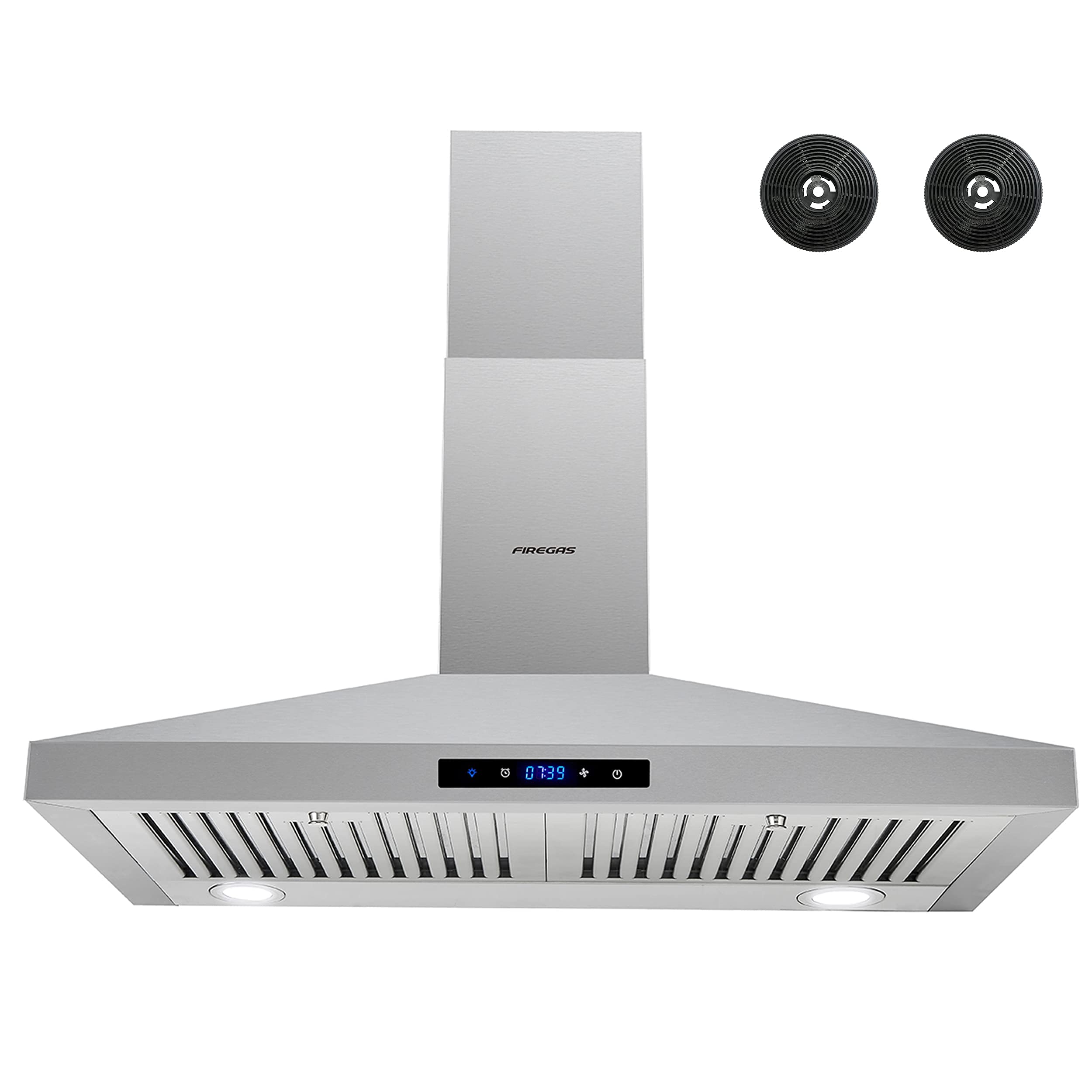 FIREGAS Range Hood 30 inch Wall Mount, Ducted/Ductless Range Hood with  Stainless Steel, Touch Controls,3 Speed Hood Fan,LED Lights,Chimney-Style Kitchen  Hoods, Charcoal Filter included : Amazon.ca: Everything Else