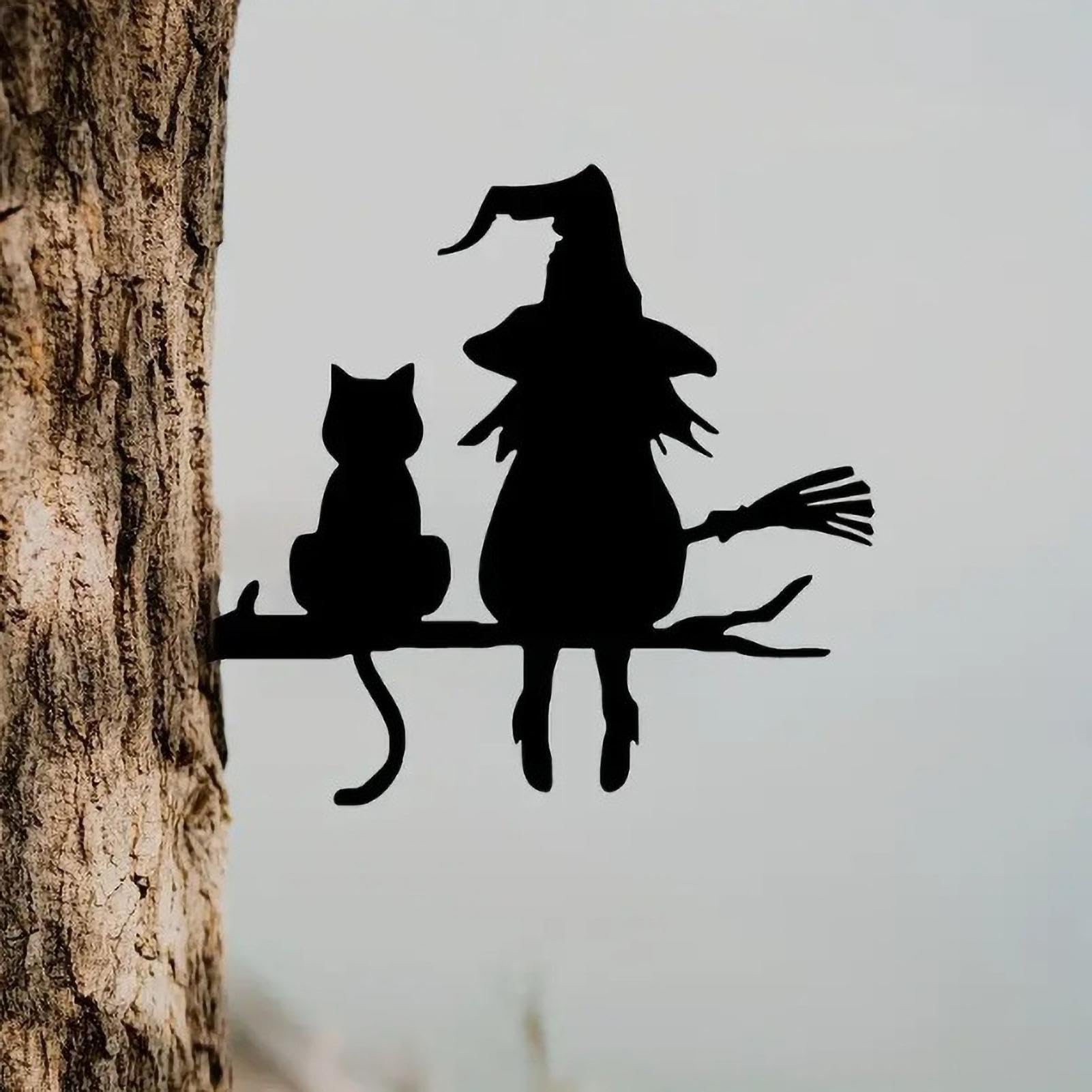 Produktbild von HXUING Halloween Hexen Silhouette, Gartenstecker Hexen Silhouette