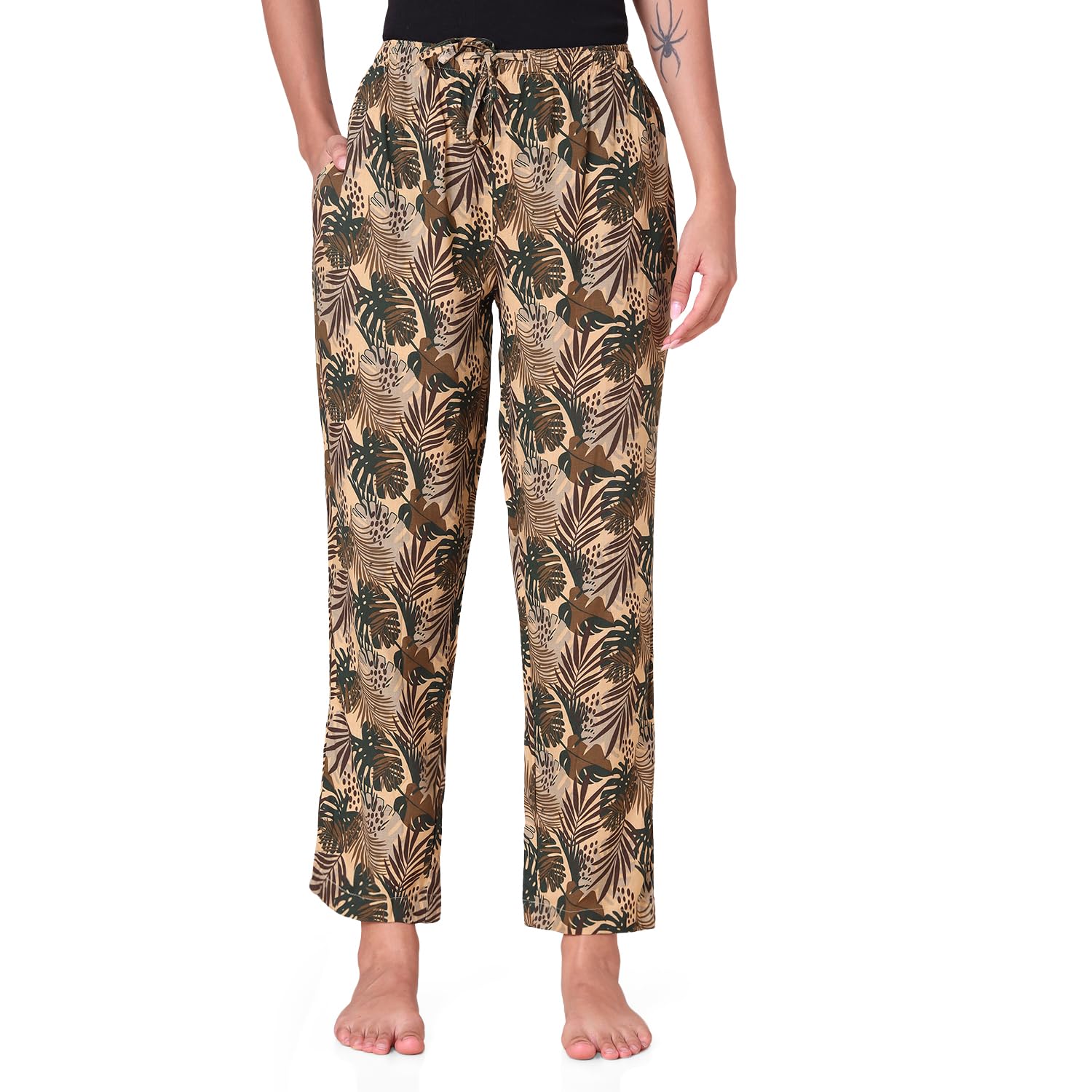urban scottish Women Printed Pyjama with Side Pockets-picture-33