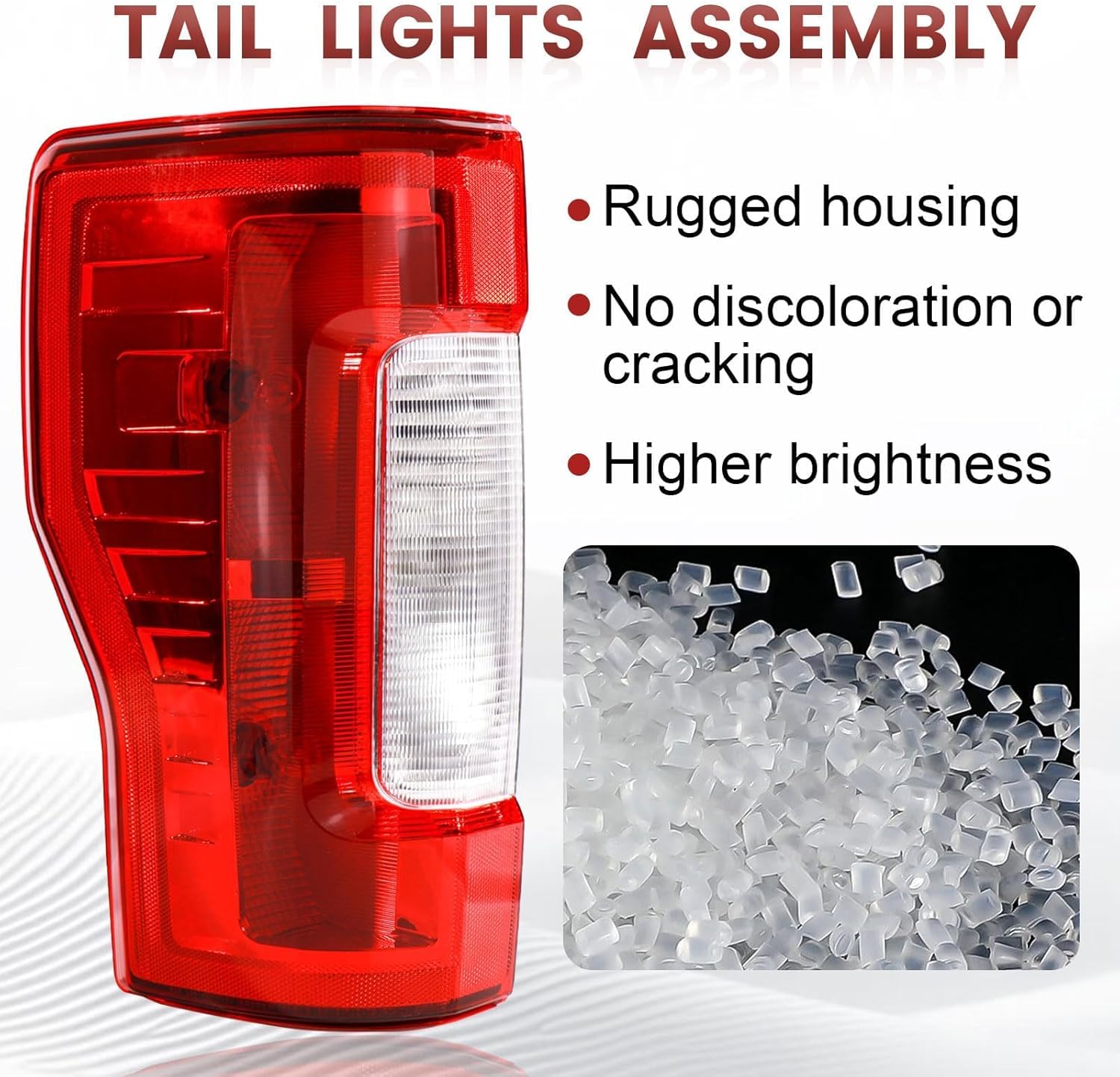 Tail Lights Assembly Compatible with 2017 2018 2019 Ford F250 F350 Super Duty,Passenger Side Rear Light Taillights Replacement # HC3Z13404D
