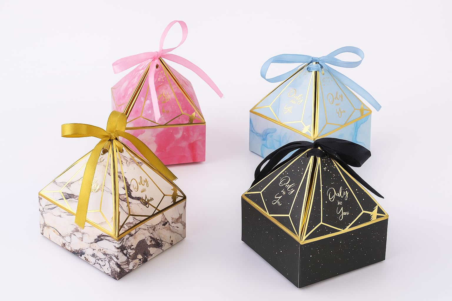 Little Blooms Gift Box With Ribbon - Decorative Hamper Boxes for Gift Empty, Multipurpose Foldable Gift Packing Box for Hamper - Perfect for Weddings, Birthdays, and Special Occasions (Mix, Box-20pcs)-image-9