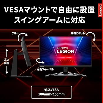 美品 Lenovo 27インチ モニター Switch2 PS5 プラグ付き 27インチモニター | レノボ・ ジャパン