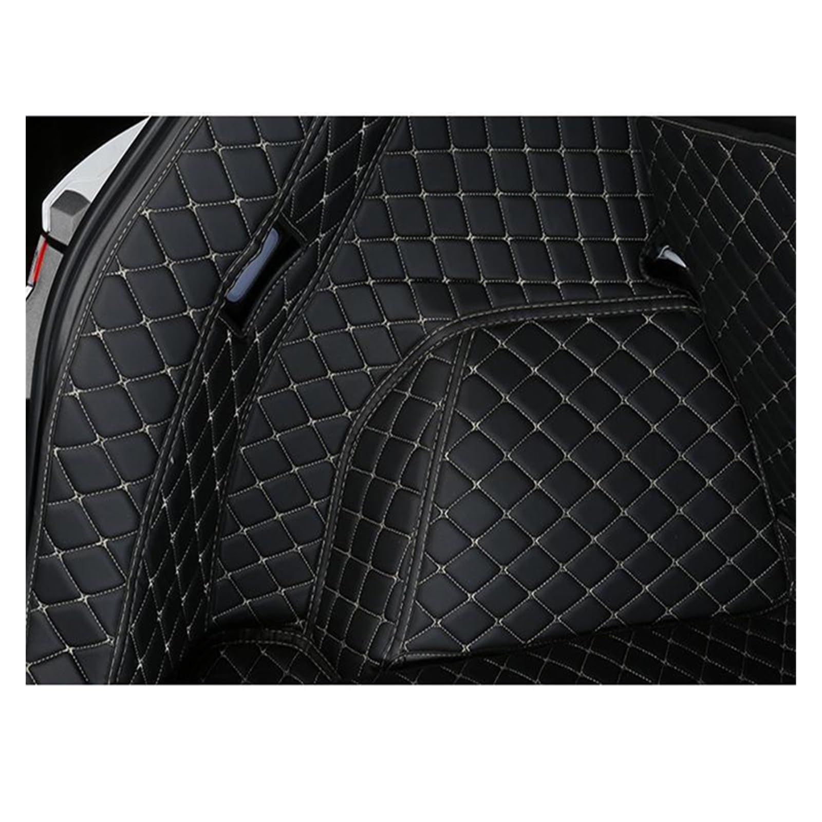 Housse Coffre Tapis De Coffre De Voiture pour Ford pour Explorer 2011 – 2017, Doublure De Chargement, Couverture De Pièces Intérieures Housse Protection Coffre (Couleur : D Black Red)