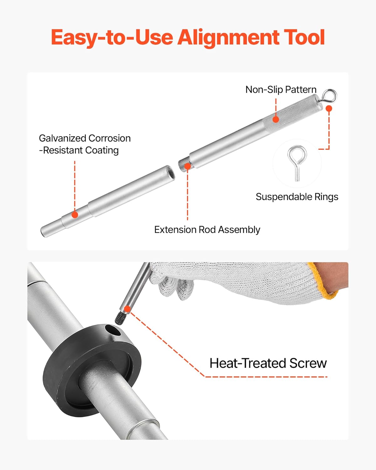 VEVOR Mercruiser Alignment Tool & Gimbal Bearing Puller Set, Compatible with Mercruisers, OMC, Volvo Cobra Bell Housings, Engine Alignment Tool, Bearing Puller Seal Bellow Expander Tools Installer
