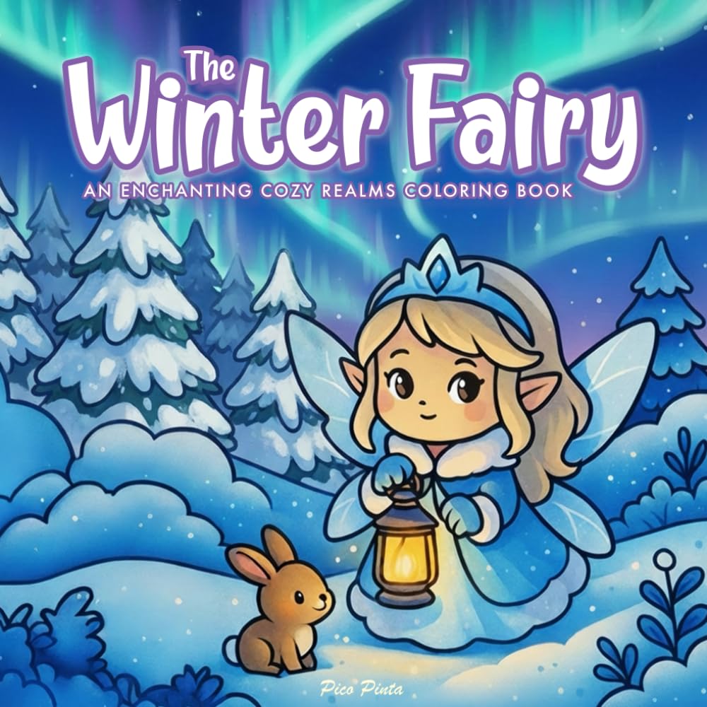 The Winter Fairy: An Enchanting Cozy Realms Coloring Book: A Whimsical Princess of Snow, Sparkles & Cozy Forest Magic