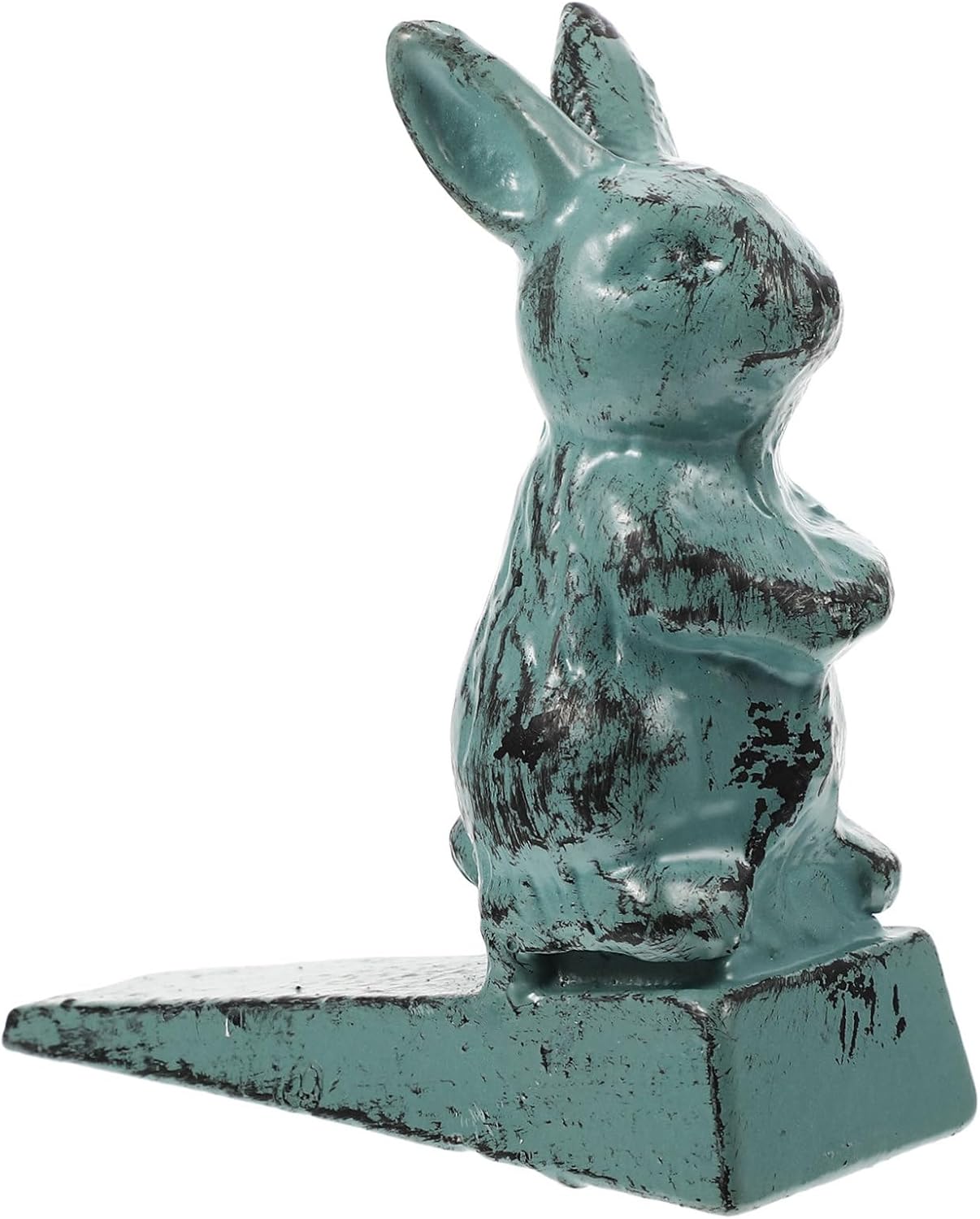 Decorative Cartoon Door Wedge Vintage Rabbit Door Stopper for Home and Office Non-Slip Design for Wall Protection and Security Retro Blue