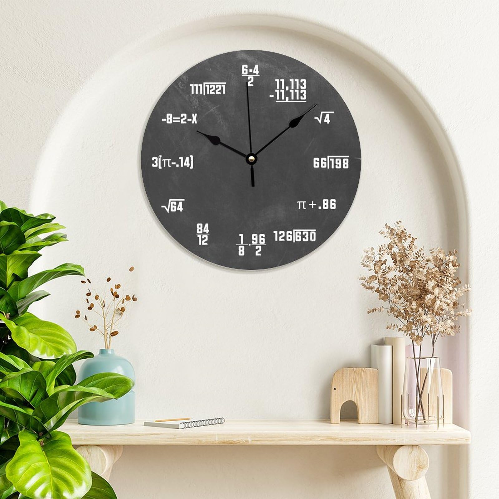 Amazon.com: ArogGeld Math Equations Clock Math Teacher Gift Grey