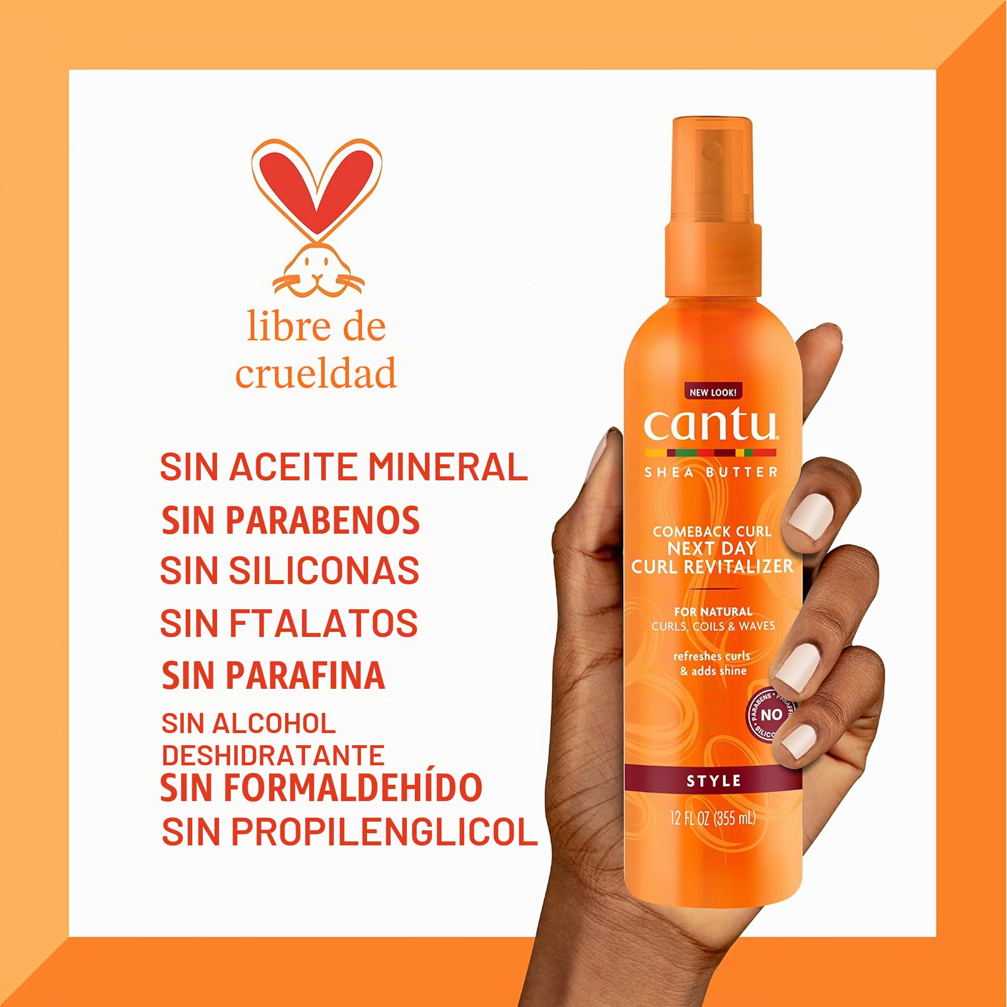 Cantu Shea Butter for Natural Hair Comeback Curl Next Day Curl Revitalizer 355 ml
