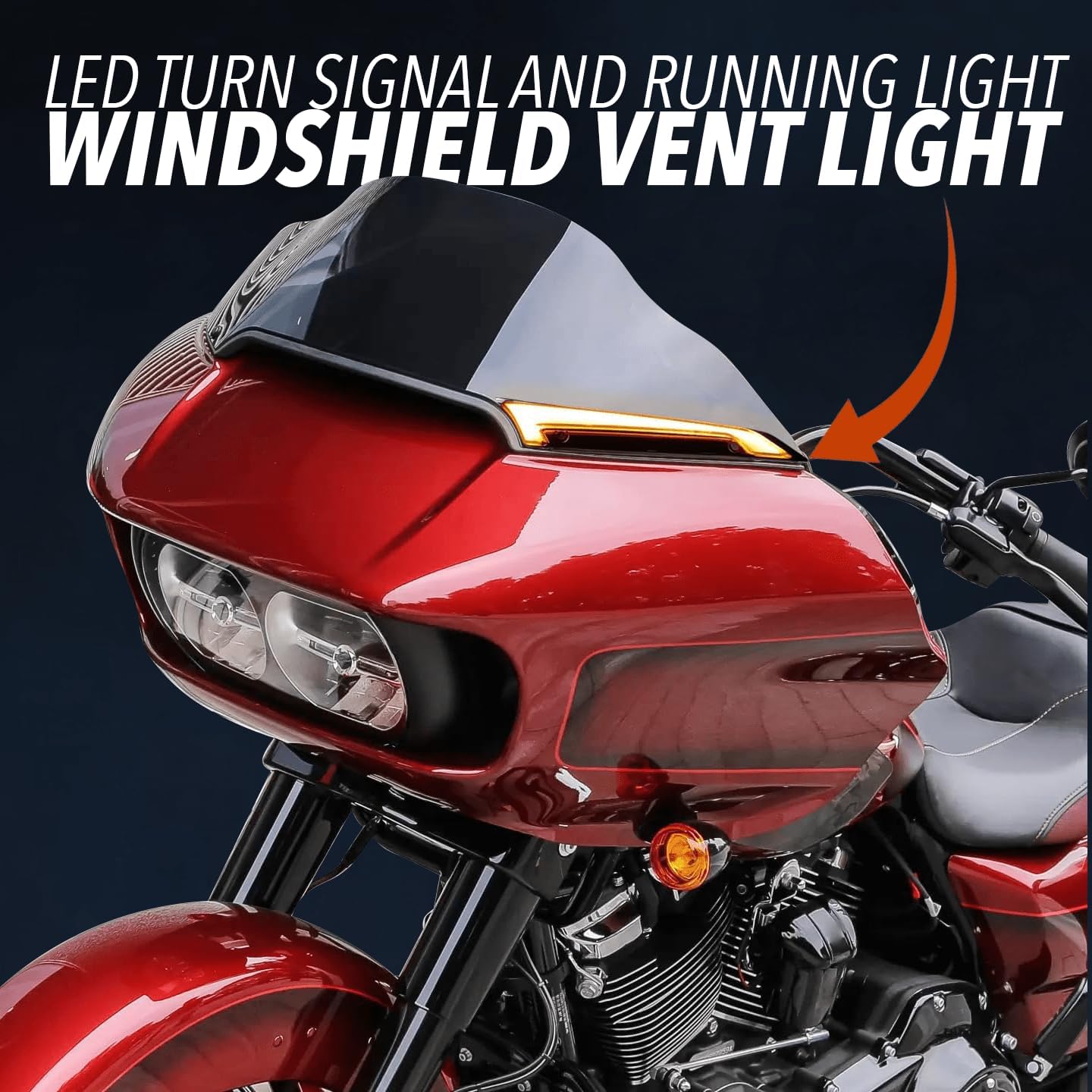 Eagle Lights WSL1-B HALOS LED Windshield Turn Signal and Running Light Kit Compatible With Harley Davidson Motorclyes Fits 2015-2024 Road Glide Models