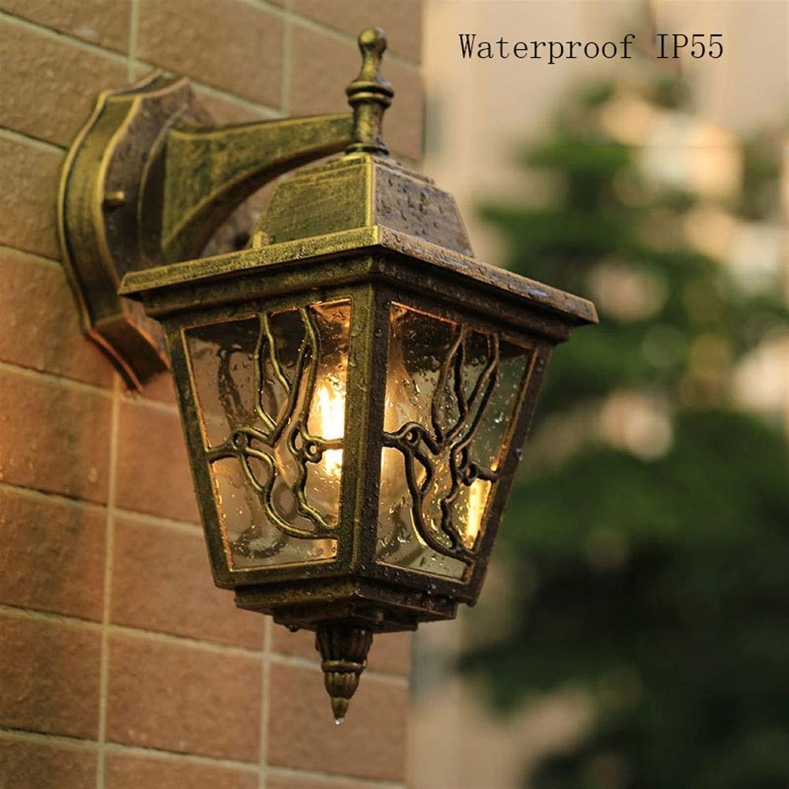 Applique Murale européenne rétro d'extérieur étanche IP55, luminaire décoratif pour Balcon, terrasse, Jardin, intérieur ou extérieur, éclairage de vanité en Cristal