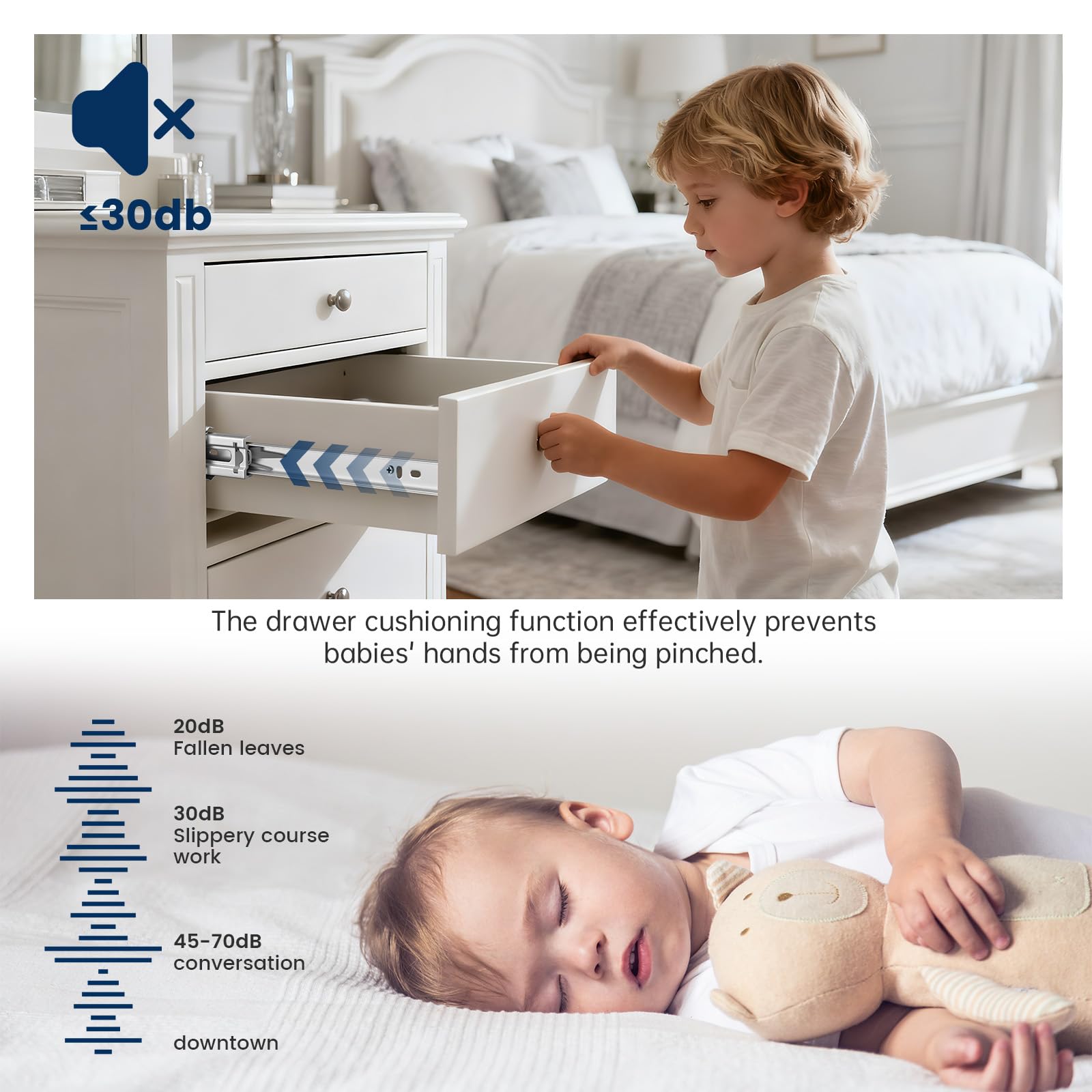 Soft Close Drawer Slides - Quiet & Heavy Duty -5 Soft Close Drawer Slides - Quiet & Heavy Duty -5