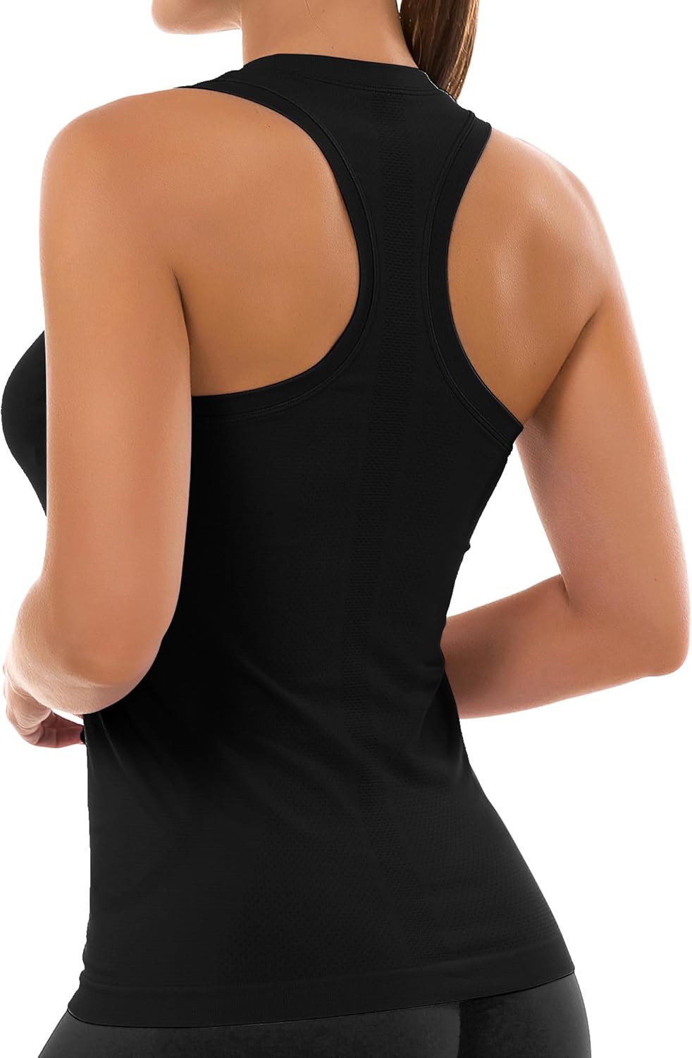 MathCat Workout Tops for Women Seamless Basic Sleeveless Muscle Tank Tops Racerback Athletic Yoga Running Daily Shirts - Image 2