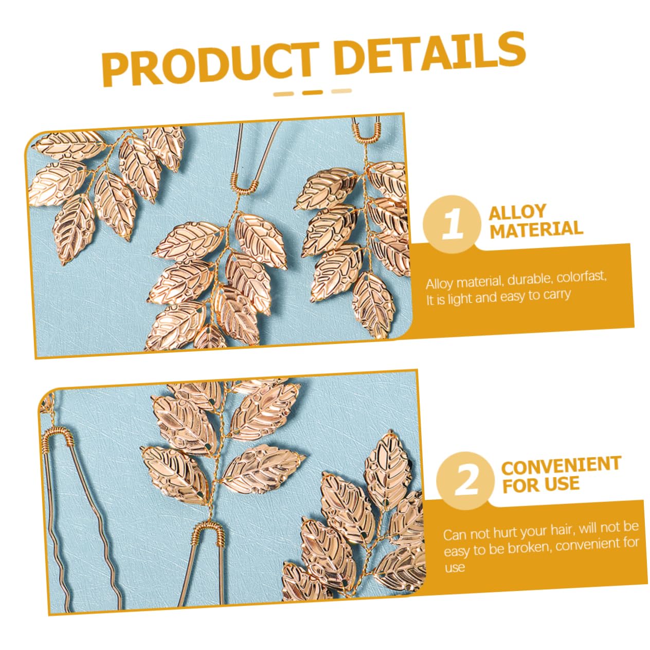 FRCOLOR 5 Sets Dekorative Haarnadel Braut Hochzeit Haarschmuck Haarkamm Für Die Braut Gold Haarnadel Für Frauen 6 Stück * 5