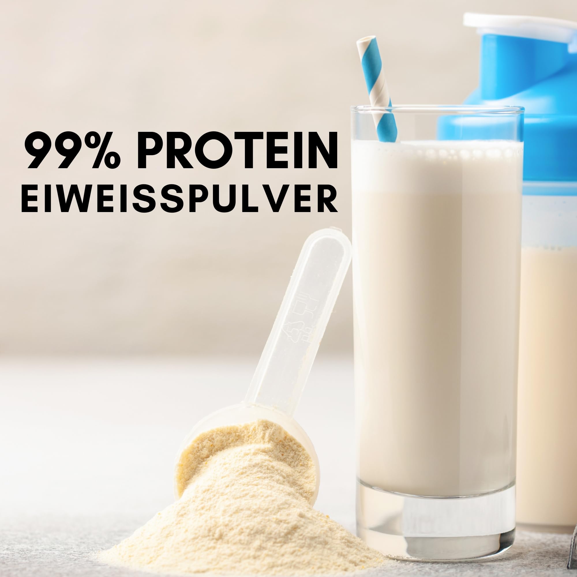 Adozan Protein +Hot | Protein Pulver Hitzebeständig bis 100°C | Eiweißpulver Ohne Zucker, Fett & Geschmack | Leicht Löslich, Geschmacksneutral Eiweiß für Speisen, Backen, Kochen, Getränke | 1kg
