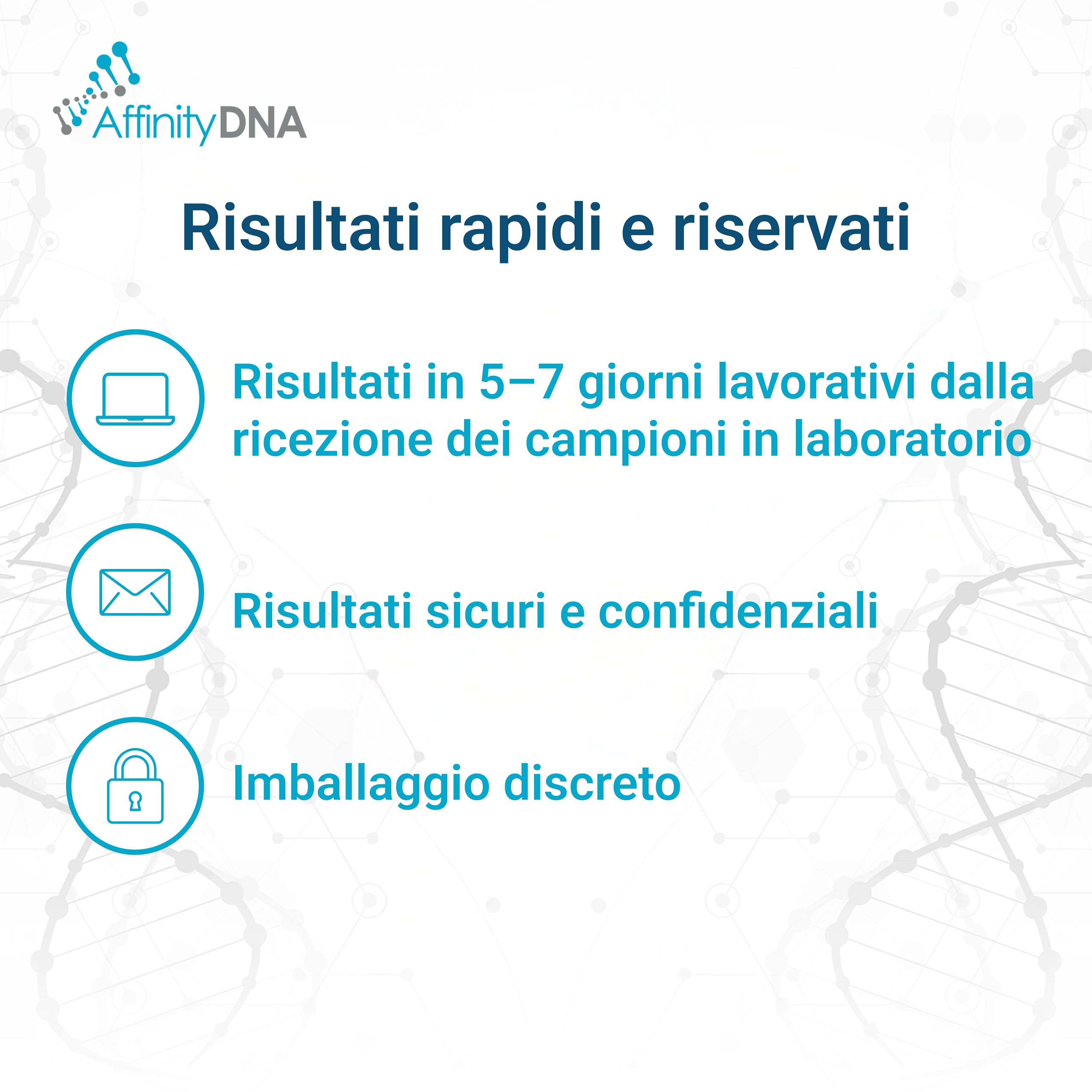 Kit test paternità prenatale non invasivo | Dalla 7a settimana | DNA in gravidanza senza attese | Sangue materno + tamponi buccali per padre | Risultati in 5–7 giorni lavorativi | Servizio discreto