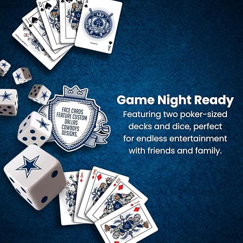 Miniatura 4 de Masterpieces Juego de 2 cartas y dados con licencia oficial de los New York Giants de la NFL para adultos