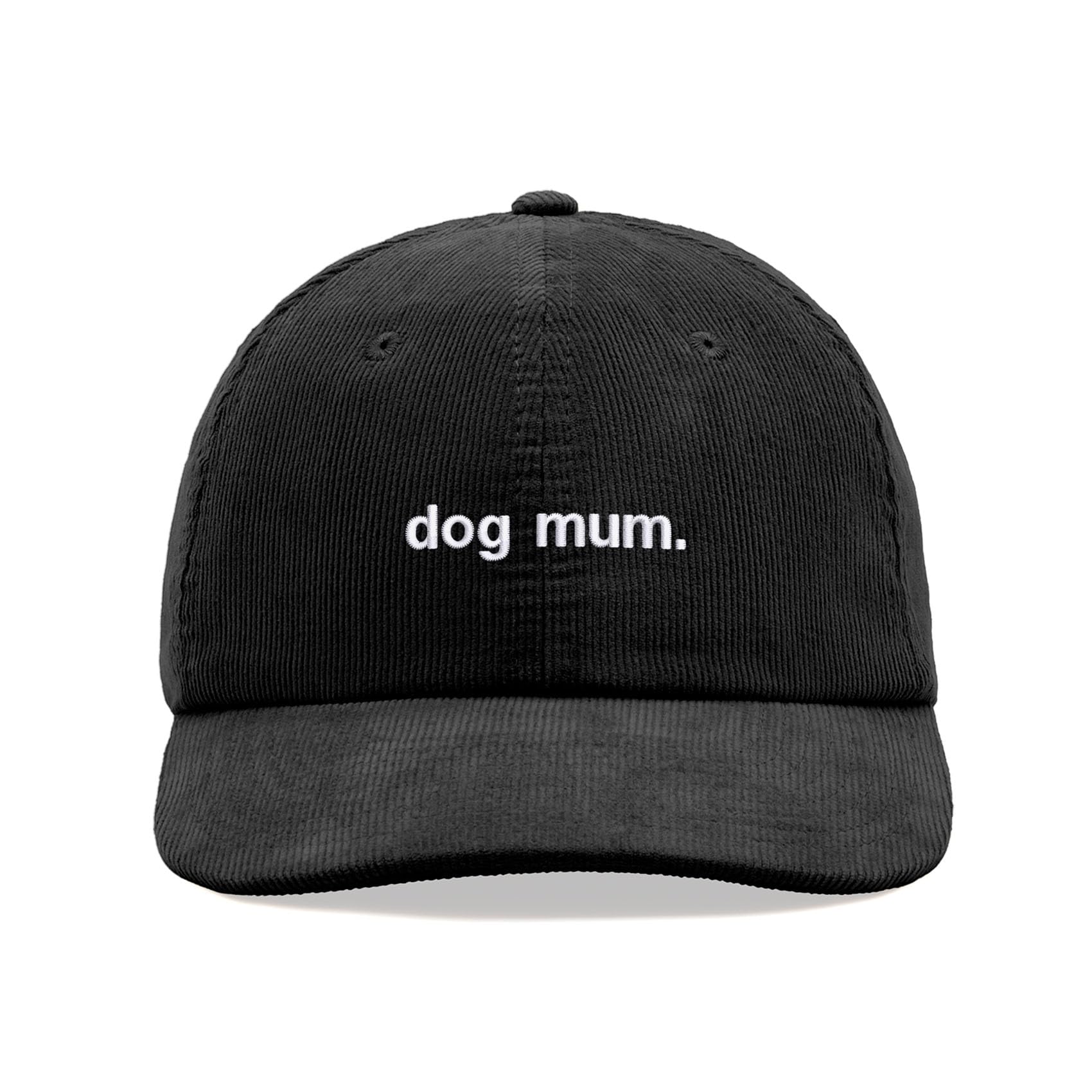 Cap Base Unisex Black Dog Mum. Corduroy Baseball Cap Vintage Dad Hat Adjustable