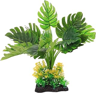 POPETPOP Plantas de Aquário Artificiais Tanque de Peixes de Plástico de Grama Verde Realista Decorativa Planta Aquática Grama de Água Artificial Ornamento de Planta de Plástico para