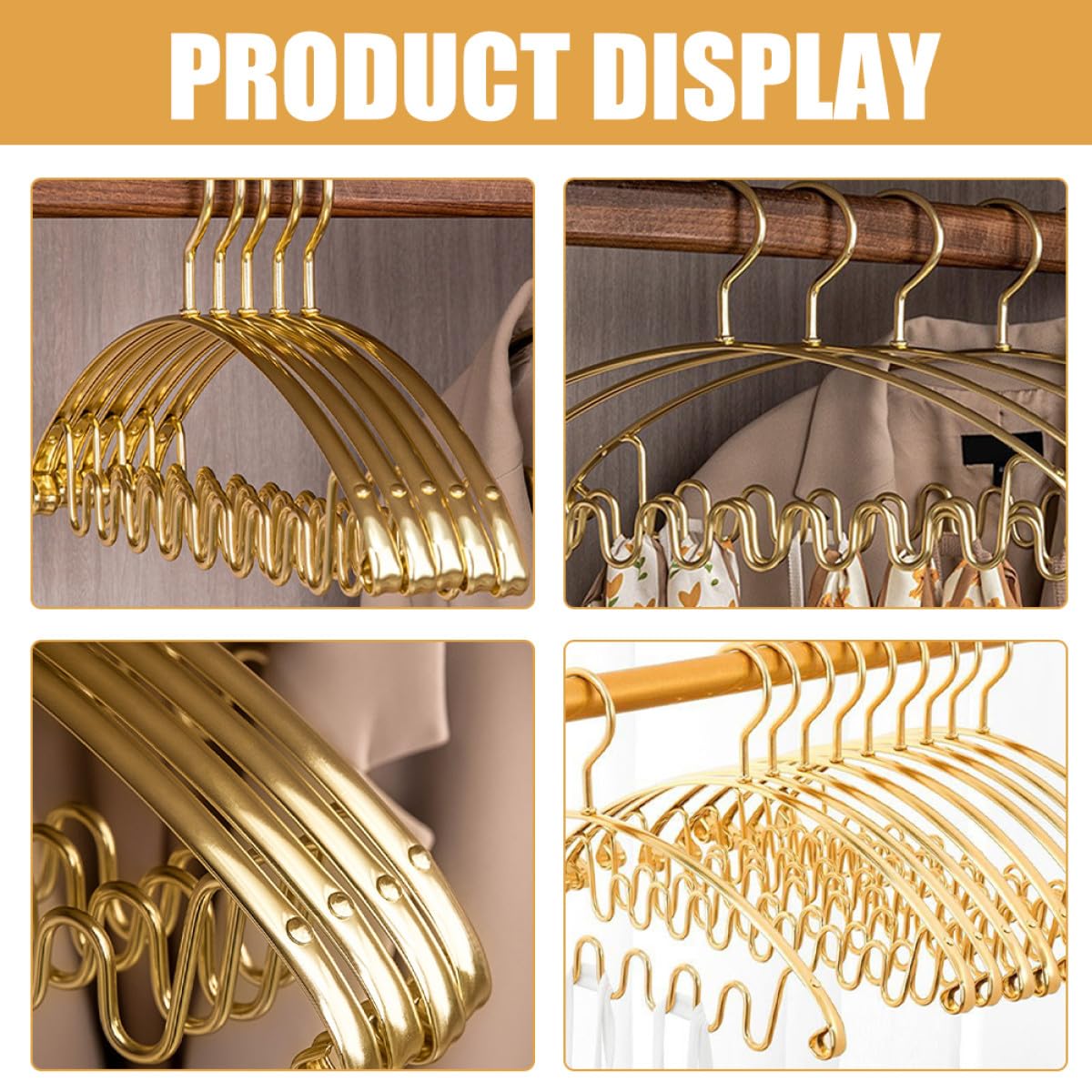 5 Stück Pack Gürtelhalter Organizer aus Aluminiumlegierung Leichter und Gratfreier Schalaufhänger Multifunktionaler Hängender Schrank Organizer für Krawatten und Gürtel