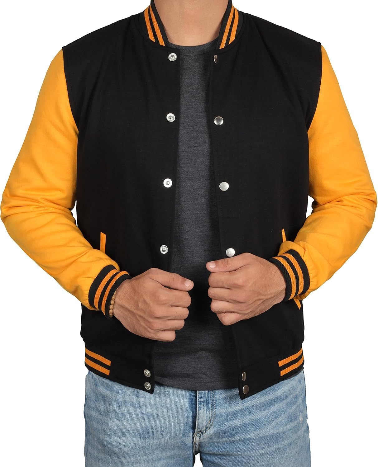 Men’s Varsity Jacket – Bomber Style Letterman Baseball Jacket - Image 2