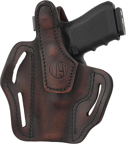 Miniatura 8 de 1791 GUNLEATHER XDS - Funda de piel para pistola OWB para diestros, compatible con Glock 17, 19, 22, 23, 32 Sig Sauer P225, P228, P229, SW MP Shield