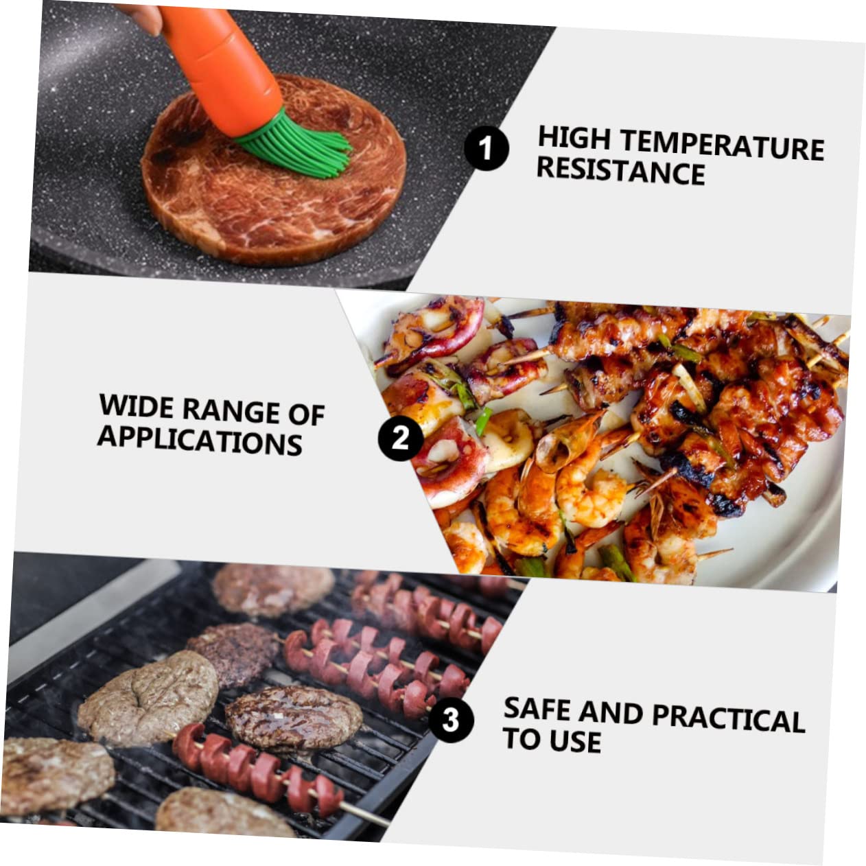 NAMOARLY Silicone Oil Brush Bbq Sauce Brush for Grilling for Wok for Cooking Baking