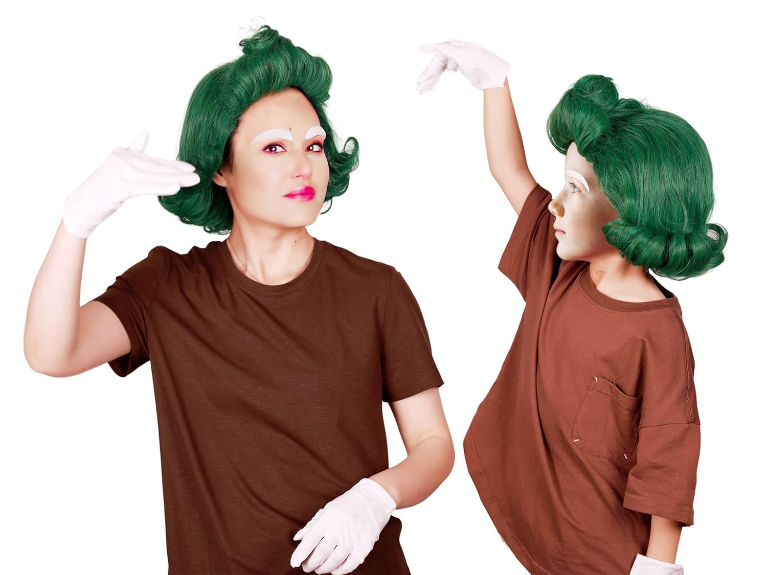 ColorGround Green Styled Cosplay Wig for Halloween (Green for adult)