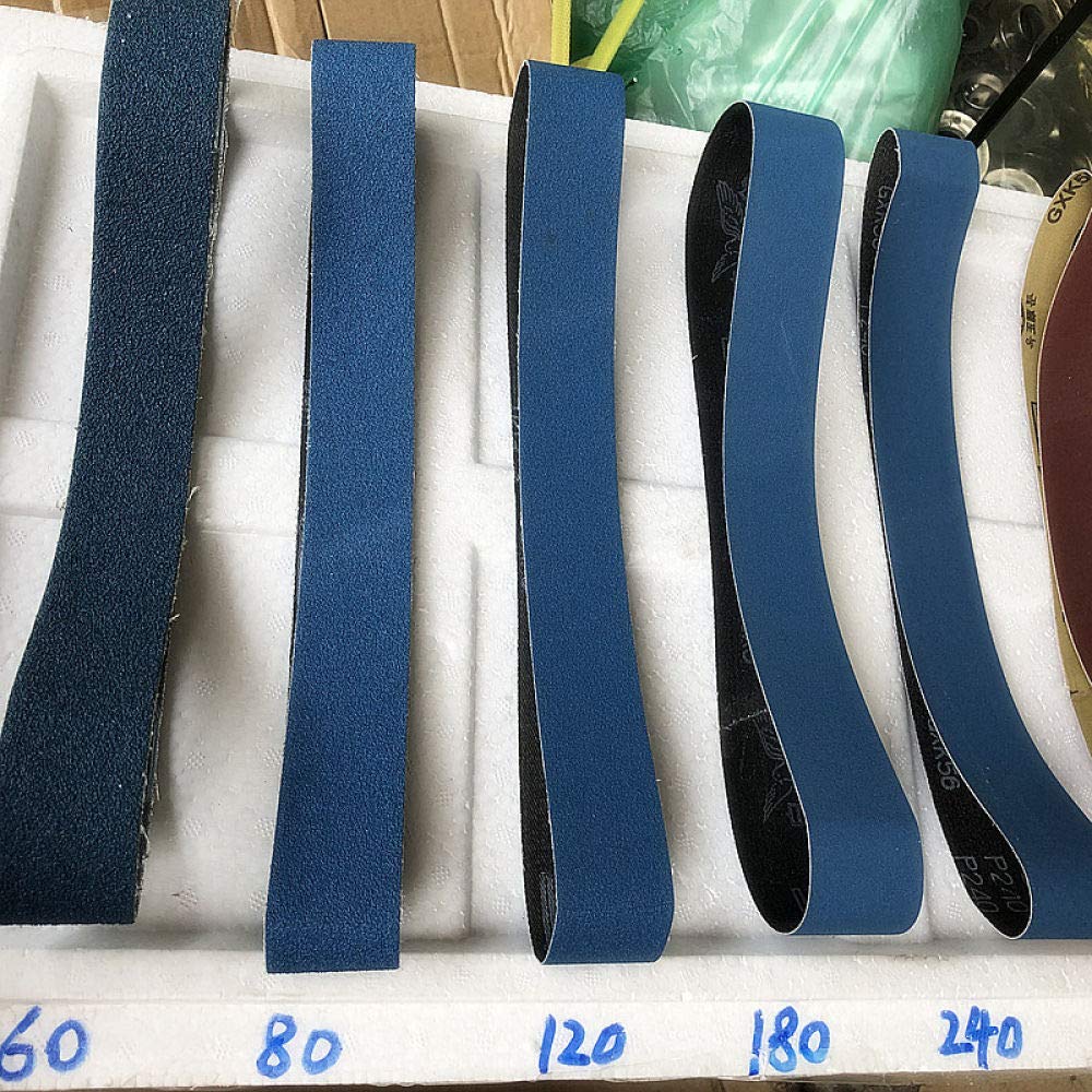 5 pezzi 40 * 760mm nastri abrasivi abrasivi per levigatrice a nastro pneumatico zirconia allumina per levigatura metalli lucidatura grana 80 320,240#