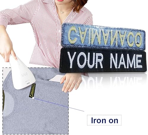 Miniatura 4 de shangye Parches bordados con nombre, gancho y bucle personalizados, parche de policía para planchar para chaleco táctico, chaqueta, portador,