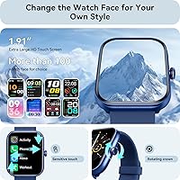 Vista 6 de Reloj inteligente para mujeres y hombres, reloj inteligente para iPhone y Android Bluetooth (respuesta/llamada) Alexa integrado, rastreador