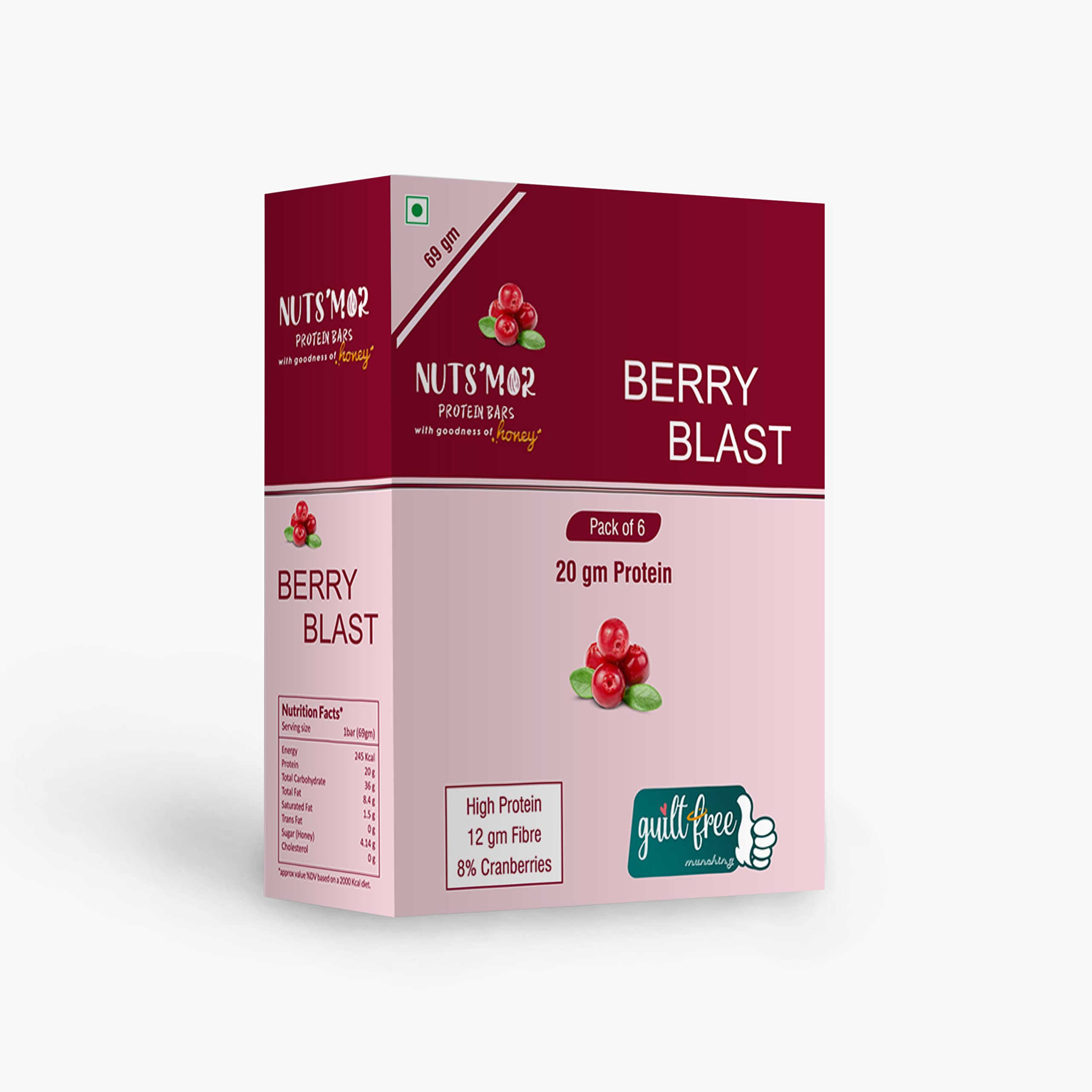 See full amazon price history chart for NUTSMOR- Protein Bars-Berry Blast 20gm Protein Bar- Pack of 6 (6 x 69g) - No Added Sugar - All Natural NUTSMOR- Protein Bars-Berry Blast 20gm Protein Bar- Pack of 6 (6 x 69g) - No Added Sugar - All Natural (B09XR96F8N) Amazon Price History, Amazon Price Tracker