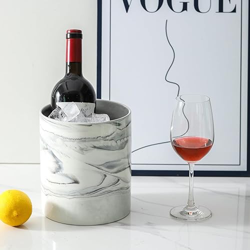 Miniatura 10 de Soporte para utensilios de cocina de mármol de 7 pulgadas, organizador grande de utensilios de cocina para encimera de cocina, mármol dorado blanco